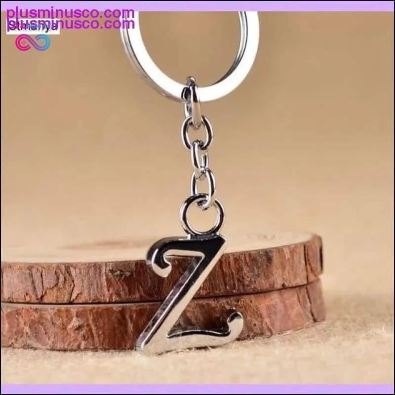 A-Z Letters key Chain Silver Color Metal Keychain Women Car