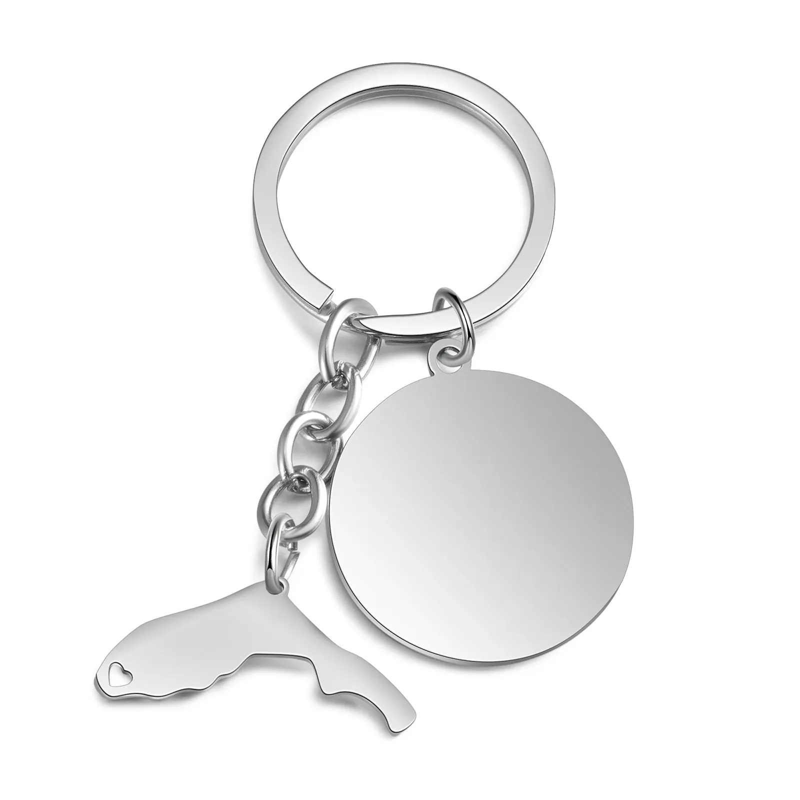 Custom Map Keychain- Custom Map State Keychain For Him