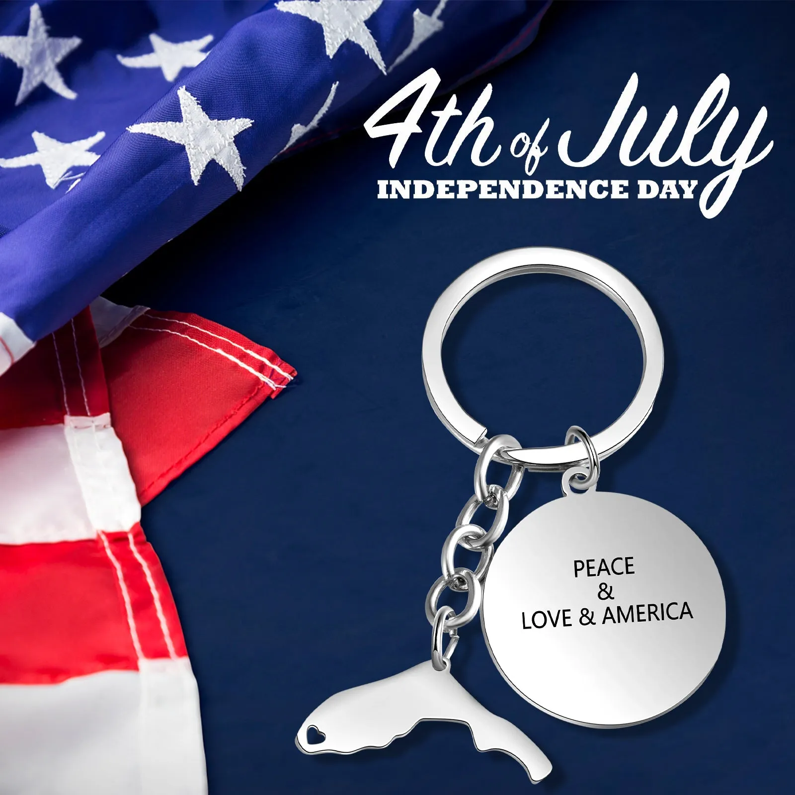 Custom Map Keychain- Custom Map State Keychain For Him